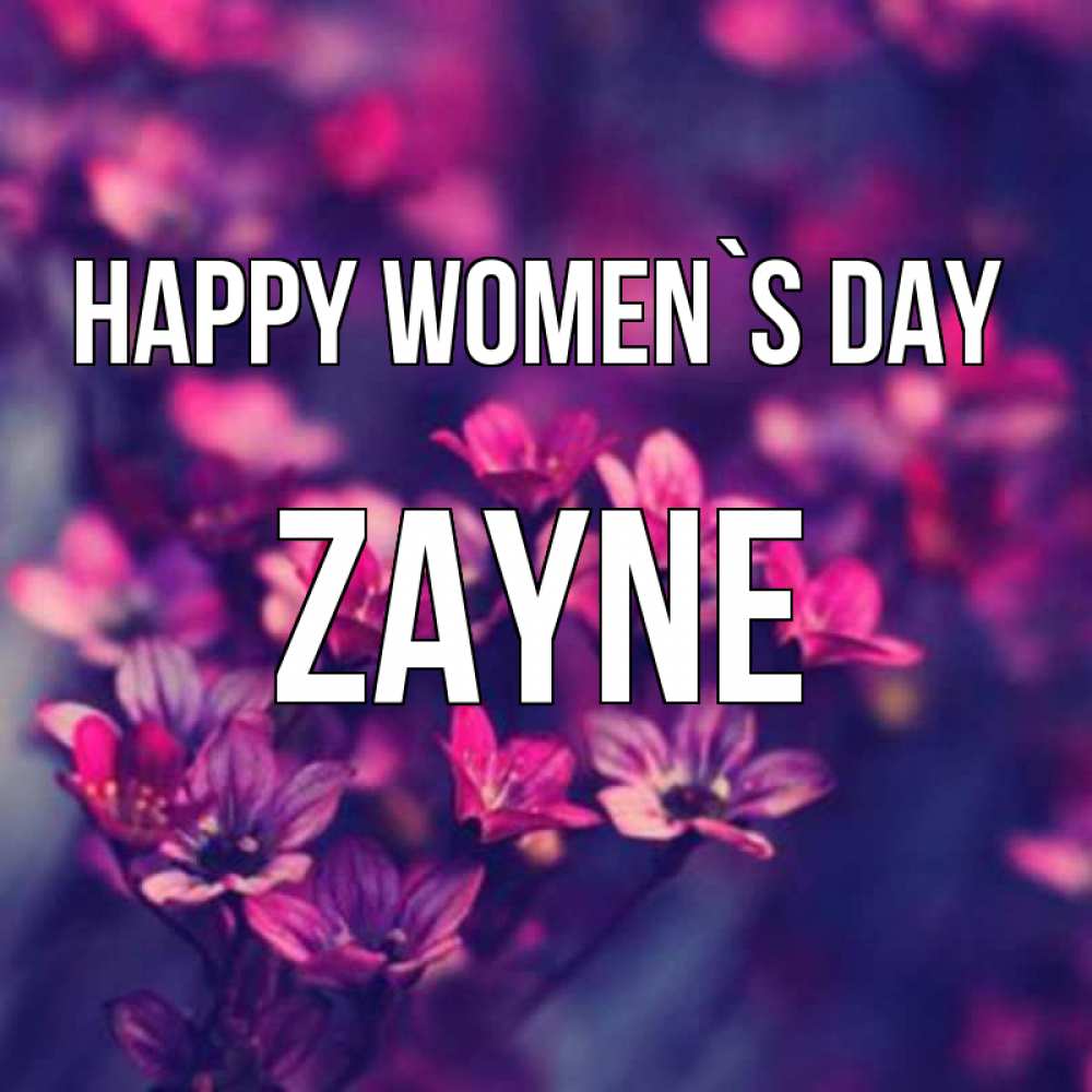 Greetings card с именем, Zayne happy women`s day небольшие цветы 1 Greetings with text for free download 